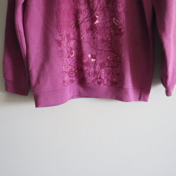 Northern Traditions Women's Sz M Crewneck Ribbed Fleece Pullover Relaxed Sweater - Picture 9 of 12